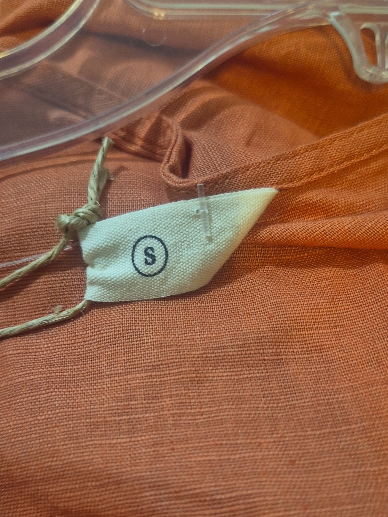 Nwd Grae Cove Linen Blend Belted Jumpsuit S Pumpkin Spice Ankle Cropped Romper — image 5 of 8
